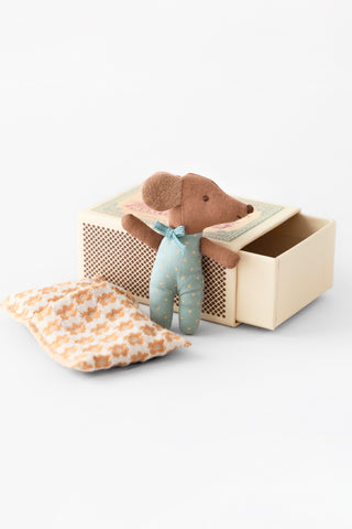 Blue Sleepy Wakey Baby Mouse in Matchbox