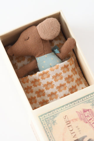 Blue Sleepy Wakey Baby Mouse in Matchbox
