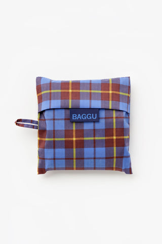 Blue Tartan Standard Baggu Tote