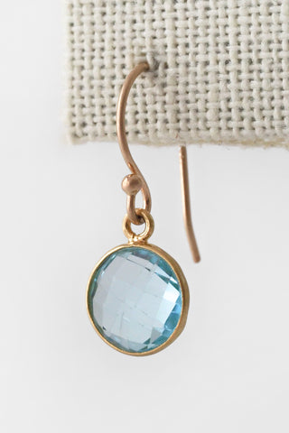 Blue Topaz 18k Earring