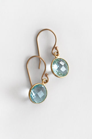 Blue Topaz 18k Earring