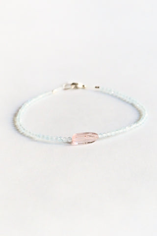 Blue Topaz + Pink Tourmaline Bracelet