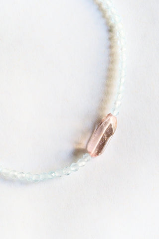 Blue Topaz + Pink Tourmaline Bracelet