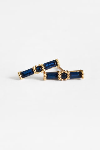 Blue Line Baguette Studs