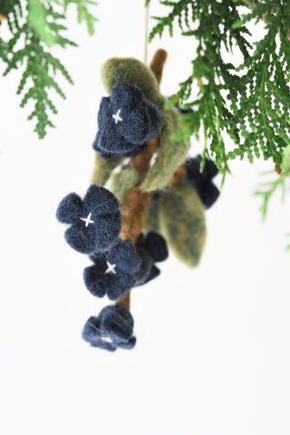 Blueberry Felt Ornament