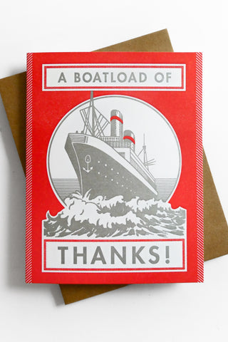 Boatload of Thanks Greeting Card