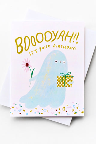 Booyah Ghost Birthday Greeting Card