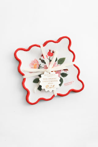 Botanist Linen Coaster Set