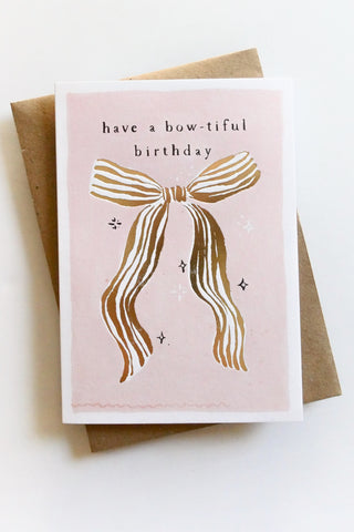 Bow-Tiful Birthday Greeting Card