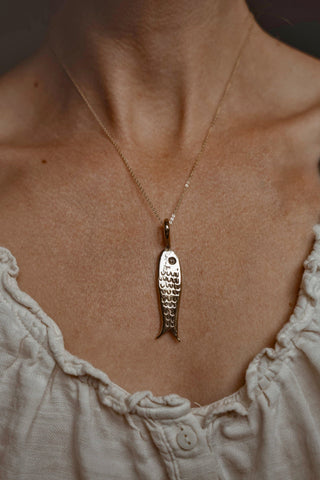Brass Fish Necklace