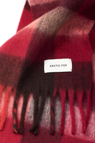 Burgundy Check Reykjavik Scarf