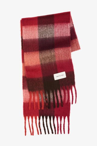 Burgundy Check Reykjavik Scarf
