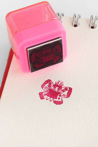 Butterfly Cat Cube Stamp