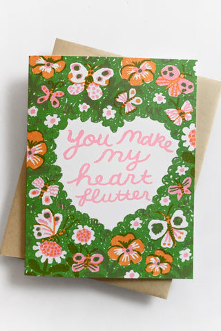 Butterfly Love Greeting Card By Phoebe Wahl