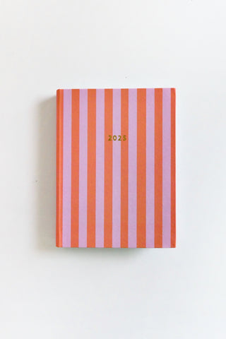 Candy Stripe Full Year Weekly Planner 2025