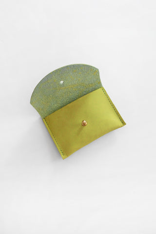 Chartreuse Leather Cardholder