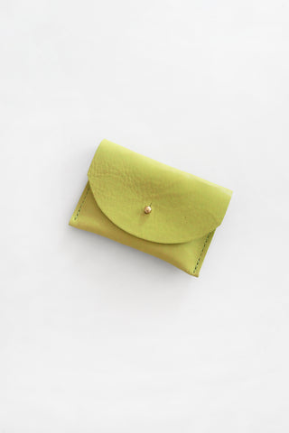 Chartreuse Leather Cardholder