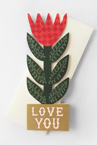 Checkerboard Lily, Love You Greeting Card