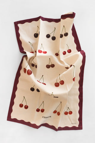 Cherries Organic Cotton Tea Towel