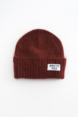 Cherry Burgundy Mohair Beanie