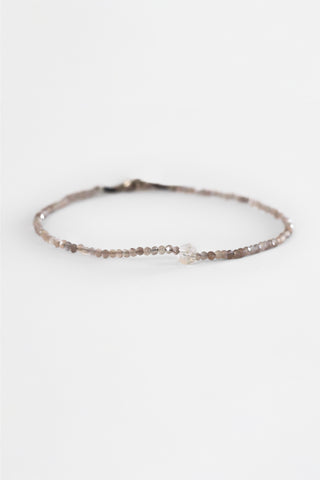 Chocolate Moonstone Herkimer Bracelet