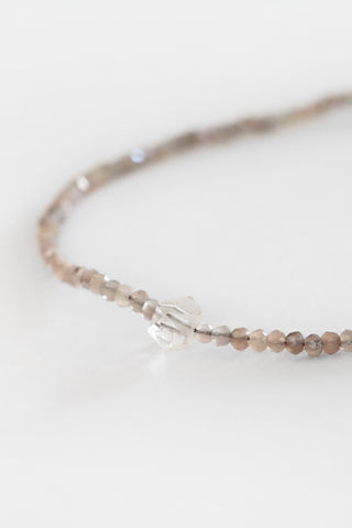 Chocolate Moonstone Herkimer Bracelet