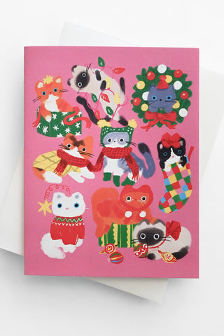 Christmas Cats Greeting Card