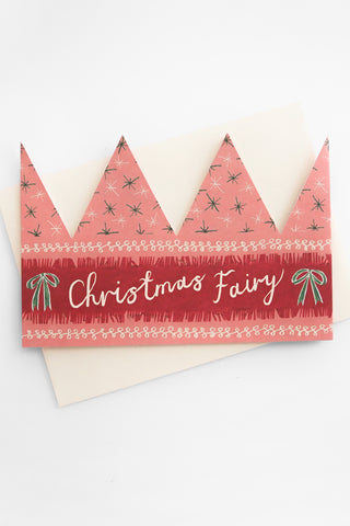 Christmas Fairy Party Hat Card