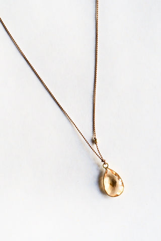 Citrine Teardrop Necklace