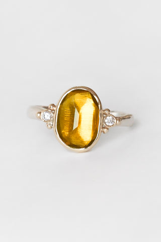 Citrine + Diamond Ring