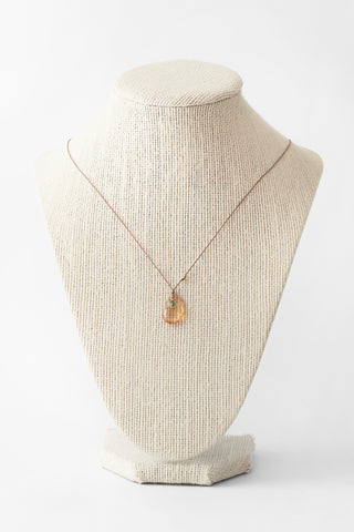 Citrine + Emerald necklace