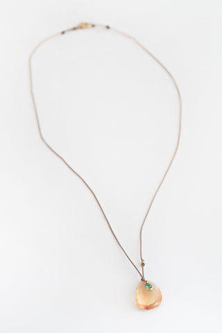 Citrine + Emerald necklace
