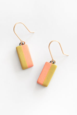 Citrine + Sherbet Mini Runway Earrings