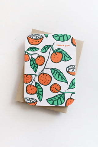 Citrus Thank You Greeting Card