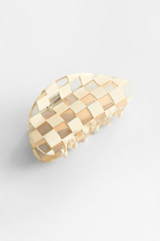 Clear Checker Claw Clip