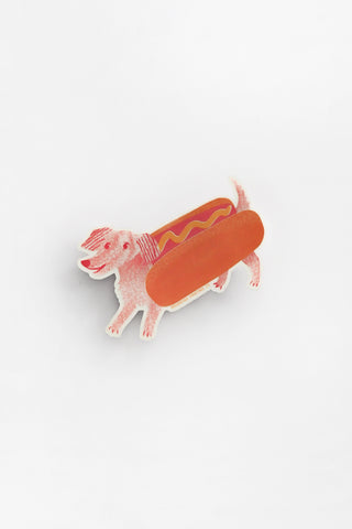 Clear Sticker Hot Dog