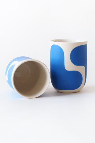 Cobalt Color Block Coffee Cup