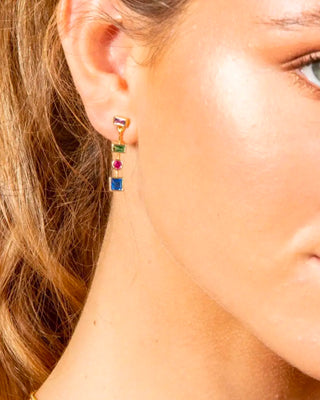 Colorful Dangling Shapes Earring