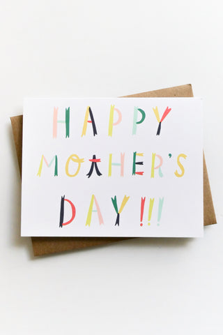 Colorful Mothers Day Greeting Card