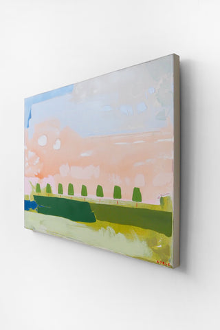 Abstract painting on a white wall