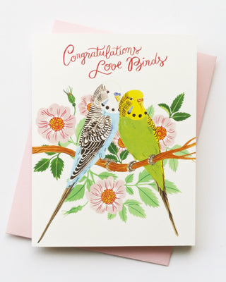 Congratulations Love Birds Greeting Card