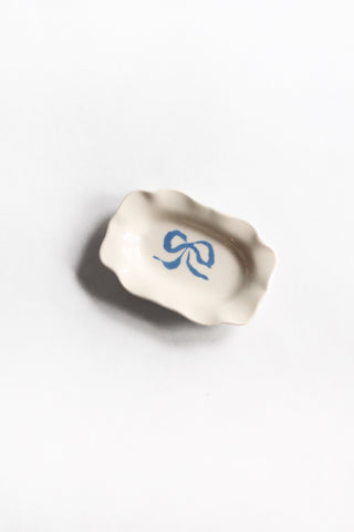 Coquette Stoneware Dish Blue