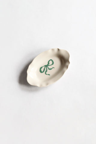 Coquette Stoneware Dish Green