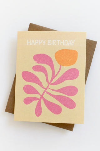 Coral Birthday Greeting Card