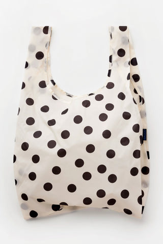 Cream + Black Polka Dot Standard Baggu Tote
