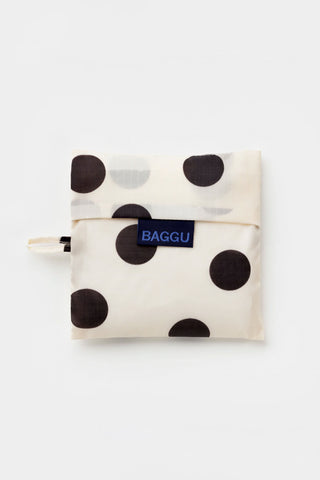 Cream + Black Polka Dot Standard Baggu Tote