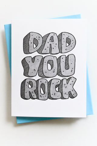 Dad You Rock Greeting Card