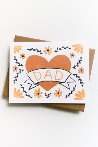 Dad, Classic Heart Card Greeting Card