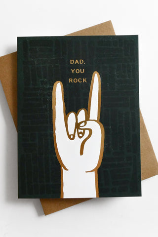 Dad, You Rock Foil Greeting Card