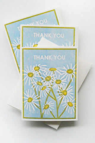 Daisies Thank You Greeting Card, Set of 6